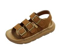 Sandalias para niños, sandalias retro para exteriores, zapatos para niños, sandalias para niñas, pantuflas para perros y niños, Brown, 12.5 UK Child 3X-Narrow