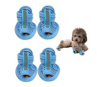 Sandalias para Perros de Verano Zapatos de Malla de Malla Transpirable Zapatos de Cachorro para pavimento Caliente protección de Pata de Suela Suave para Perros pequeños tamaño Azul 3 Sandalias