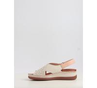 Pikolinos Sandalias cuña en Cuero CADAQUES para Mujer Color Nata