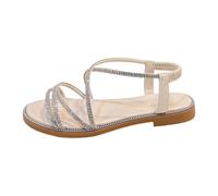 Sandalias planas bohemias para mujer, de ajuste ancho, cómodas, sin cordones, informales, puntera abierta, ortopédicas, ligeras, para verano, con correa al tobillo, sandalias de moda para caminar
