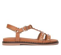 Sandalias planas de piel mujer E615921D Nerogiardini 36 Camel