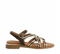 Sandalias planas de varias correas Mujer Talla 37. Color Verde