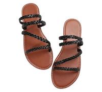 Sandalias planas de verano con tira entre los dedos, estilo minimalista, ideales para la playa o ocasiones informales. Suavidad que Acompaña al Caminar