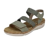 Sandalias Planas De Verano Para Dama Remonte De Cuero Sintético Suave - R6861
