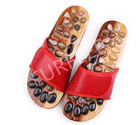 Sandalias planas de verano para mujer Inicio adoquín de pies Masaje de pies Zapatillas para mujer Diapositivas Al aire libre Playa Flip Flops Ladies House Shoes