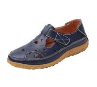 Sandalias planas genéricas de cuero para mujer para verano sandalias casuales versátiles para las mujeres zapatos de senderismo cómodo transpirable arco soporte sandalia caminando al aire libre