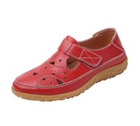 Sandalias planas genéricas de cuero para mujer para verano sandalias casuales versátiles para las mujeres zapatos de senderismo cómodo transpirable arco soporte sandalia caminando al aire libre
