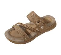 Sandalias planas genéricas del sur del este para mujer, sandalias planas tejidas con diamantes de imitación, ocio, verano 2024 Bohemia Perla Cuero Zapatos Sandalia Mujer Bohemio de ante con lazo para