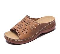 Sandalias Planas Informales de Color Liso con Aberturas, cómodas y Transpirables, Ideales para el Verano y el Uso Diario. Transpirables y Frescas