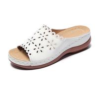 Sandalias Planas Informales de Color Liso con Aberturas, cómodas y Transpirables, Ideales para el Verano y el Uso Diario. Transpirables y Frescas