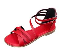 Sandalias planas lisas para mujer, para primavera, falt, sexy, a la moda, playa, verano, vacaciones, cómodas, informales, gladiador, lindas cuerdas, cómodas, cómodas, para verano, trabajo, oficina