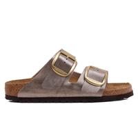 Sandalias planas mujer ARIZONA BIG BUCKLE NARROW Birkenstock 36 Plateado