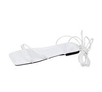 Sandalias Planas Mujer Cómodas Sandalias Negras Damas Fashion Solid Color Abre La Correa de Anillo Flat Sandals Sandalia Con Cuña Mujer Hebilla (White,40)