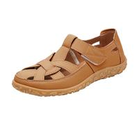 Sandalias Planas Mujer Verano Cómodo - Sandalias De Punta Cerrado Mujer Zapatos Casual Sandalette Calada Y Transpirable Zapato Tendencia Mula De Playa Vacaciones Sandalette Espartano Mulas, caqui, 42