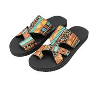 Sandalias planas para mujer, sandalias de malla para los dedos, ligeras, transpirables, sandalias de suela suave, sandalias casuales de verano, cómodas pantuflas de punta abierta para interiores y