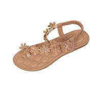 Sandalias planas tipo chancla con banda elástica, estilo bohemio perfectas para la playa y el verano, muy cómodas y frescas 2026.