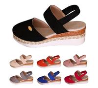 Sandalias Plataforma Mujer Alpargatas Esparto Comodas Sandalias De Vestir Verano Cuña Cierre De Hebilla Elegantes Moda Yute Zapatos Cerradas Casual Tacon Sandalia Antideslizantes Fiesta Boda Ofertas