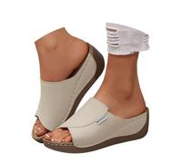 Sandalias Plataforma Mujer Con Cuña Verano De Vestir Chanclas Ortopédicas Elegantes Piscina Casual Chancletas Comodas Tacon Flexibles Flip Flops Playa Sandalia Punta Abierta Caminar Senderismo