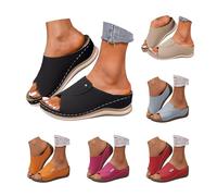 Sandalias Plataforma Mujer Con Cuña Verano De Vestir Chanclas Ortopédicas Elegantes Piscina Casual Chancletas Comodas Tacon Flexibles Flip Flops Playa Sandalia Punta Abierta Caminar Senderismo