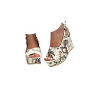 Sandalias Plataforma Mujer Con Cuña Verano Sandalias Esparto Elegantes Ortopédicas Tacon Punta Abierta Flexibles Sandalia Alpargatas Con Hebilla Moda Antideslizantes Casual Boda Fiesta Caminar Baratas