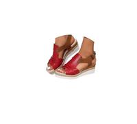 Sandalias Plataforma Mujer Ortopédicas Platino - Tacón de Esparto con Soporte, Huaraches Verano con Tiras Tobillera Ajustable, Calzado Vacaciones Playa-Ciudad Elegantes Talla con Plantilla Comfort