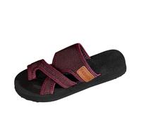 Sandalias Plataforma Sandalias Mujer Verano Cómodas, Mulas De Cuero Vintage, Plataforma, Cuentos, Zapatillas Ortopédicas Prima, Zapatillas De Playa De Verano Zapatos Playa Mujer, rojo, 38 EU