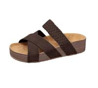 Sandalias Plataforma Sandalias Mujer Verano Cómodas, Mulas De Cuero Vintage, Plataforma, Cuentos, Zapatillas Ortopédicas Prima, Zapatillas De Playa De Verano De Talla Sandalia Mujer Cuña Verano, café
