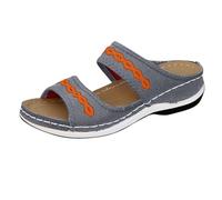 Sandalias Playa Mujer Verano Chanclas Chica Zapatillas de Verano Para Mujer Con Tacón Bajo Ligeras Y Transpirables A La Para Exteriores de Talla Grande Sandalia Ortopedica (Grey 43)
