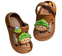 Sandalias Respetuosas Niño - Sandalias para Niñas De 1 A 3 Años Transpirables Suaves Cómodas Ligeras Sin Cordones para Piscina Playa Uso En Exteriores E Interiores (Coffee 29 LittleKids)