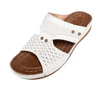 Sandalias robustas para mujer, sandalias ligeras ortopédicas, zapatos de verano bohemios, zapatos de agua, zapatos de natación, zapatos de playa, cómodos, zapatos de playa, zapatos de piel para fiesta