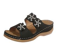 Sandalias robustas para mujer, sandalias planas ortopédicas, zapatos de verano bohemios, zapatos de agua, zapatos de natación, zapatos de playa, zapatos ligeros, zapatos de playa, zapatos de piel para