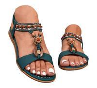 Sandalias Sandalias De Cuña De Cuero Para Mujer, Cós Chanclas Para Mujer, Sandaliasasequibles Con Puntera Abierta Y Plantillas En Forma S Verano Con Hebilla Ajustable, Cós Casa, Piscina Y Playa