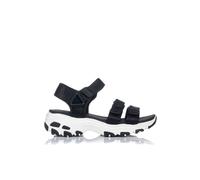 Skechers D'lites Fresh Catch, Sandalia Mujer, Negro, 37 EU