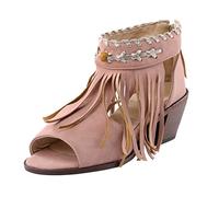 Sandalias Tacón Mujer Sandalias Mujer Tacón Sandalia Verano Cómodo Confort Verano Con Tacón Abierto Para Vestidos Y Zapatos De Fiesta Peep Toe Zapatos Verano, 2 rosa., 42 EU