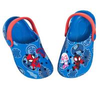 Sandalias Tipo Zuecos de Spiderman para niños, Spidey y Sus increíbles Amigos, con dijes, Insignias, Deslizadores de Verano con Correa en el Tobillo, Zapatos de Playa