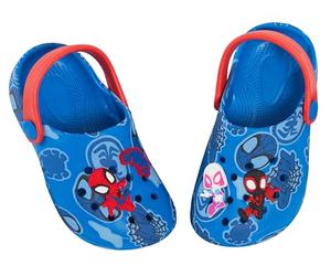 Sandalias Tipo Zuecos de Spiderman para niños, Spidey y Sus increíbles Amigos, con dijes, Insignias, Deslizadores de Verano con Correa en el Tobillo, Zapatos de Playa