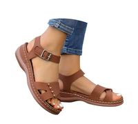 Sandalias transpirables de canal abierto para un estilo elegante y sólido. Calzado de verano para comodidad diaria y fácil de llevar a la playa. Estilo chancla minimalista