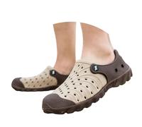 Sandalias transpirables para hombre, sandalias cruzadas para hombre, para interiores y exteriores, suela suave, cómodas de dos vías, puntera cerrada, sandalias de playa para verano, sandalias al aire