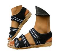 sandalias trekking mujer verano Sandalias Mujer Verano Plana Antideslizantes Sandalia Anchas Ortopedicas Deportiva Ergonómicas Respetuosas Trekking Zapato Horma Ancha Sapatilhas Bonitas Negro