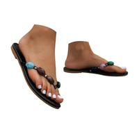 Sandalias Verano Mujer tanga para mujer, ligeras, decorativas y con suela fina. (42)