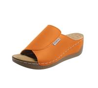 Sandalias VivaStep ergonómicas antideslizantes para aliviar el dolor, zapatillas ortopédicas, punta abierta, para mujer, cómodas, verano, naranja, 42 EU