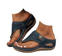 Sandalias y chanclas para mujer, sandalias ortopédicas de cuña para mujer, puntera abierta, ajuste ancho, poste para caminar, soporte de arco, sandalias de verano con suela suave, antideslizantes