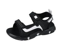Sandalias y toboganes fáciles de cerrar a presión para niños y niñas. Correas ajustables, White, 4.5 UK 3X-Narrow