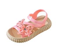 Sandals genéricos para niñas y niños ligeros, cómodos, para exteriores, para llevar a cabo el desgaste, rosa, 27 EU