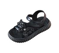 Sandals genéricos para niñas y niños ligeros, cómodos, para exteriores, para llevar a cabo el desgaste, Le Noir, 27 EU