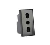 SANDASDON Toma bypass 2P + T 10 / 16A Compatible Bticino Axolute (Negro)