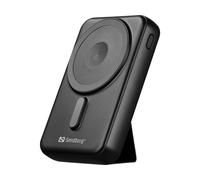 Sandberg 10000 Magnet Wireless Powerbank con Pantalla LCD - Carga MagSafe, Qi Inalámbrica, USB-C 22.5W y USB-A 10W