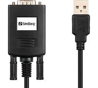 Sandberg 133-08 - adaptador usb a serial link 9-pin, negro