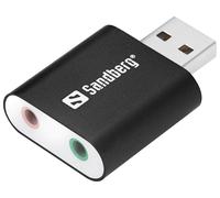 Sandberg 133-33 - adaptador usb a sound link, negro