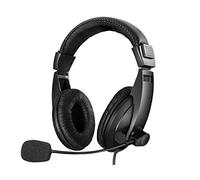 Sandberg Auriculares USB 325-27 con micrófono Boom, Controladores de 40 mm, Controles de Volumen en línea, Color Negro